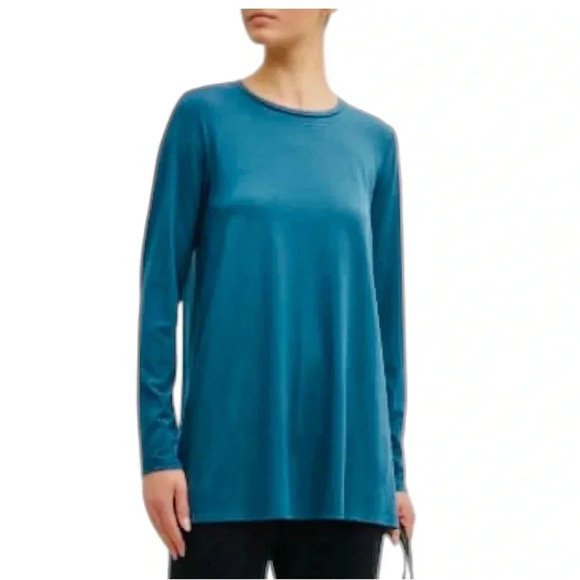 EILEEN FISHER | Stretch Jersey Knit Crew Neck Easy Fit, Long Length Size XS - Picture 12 of 12